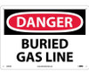 Danger: Buried Gas Line - 10X14 - .040 Alum - D234AB