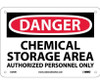 Danger: Chemical Storage Area Authorized Personnel - 7X10 - Rigid Plastic - D240R
