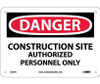 Danger: Construction Site Authorized Personnel - 7X10 - Rigid Plastic - D247R