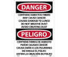 Label - Danger: Contains Asbestos Fibers May Cause Cancer Causes  Do Not Breathe Dust Avoid Creating Dust - 14 X 20 - PS Vinyl - SPD24PC