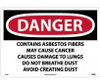 Danger: Contains Asbestos Fibers May Cause Cancer Causes  Do Not Breathe Dust Avoid Creating Dust - 14 X 20 - Rigid Plastic - SPD24RC