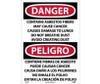 Danger: Contains Asbestos Fibers May Cause Cancer Causes  Do Not Breathe Dust Avoid Creating Dust - 14 X 20 - Rigid Plastic - SPD24RC