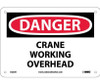 Danger Crane Working Overhead 7X10 Rigid Plastic