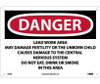 Danger: Lead Work Area May Damage Fertility  Do Not Eat - Drink Or Smoke In This Area - 10 X 14 - .040 Alum - D26AB