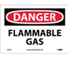 Danger: Flammable Gas - 7X10 - PS Vinyl - D276P