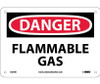 Danger: Flammable Gas - 7X10 - Rigid Plastic - D276R
