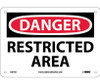 Danger: Restricted Area - 7X10 - .040 Alum - D314A