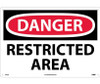 Danger: Restricted Area - 14X20 - Rigid Plastic - D314RC