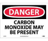 Danger: Carbon Monoxide May Be Present - 10X14 - PS Vinyl - D375PB