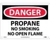 Danger: Propane No Smoking No Open Flame - 10X14 - .040 Alum - D397AB
