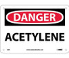 Danger Acetylene 7X10 Rigid Plastic