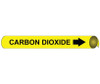 Pipemarker Precoiled - Carbon Dioxide B/Y - Fits 3 3/8"-4 1/2" Pipe - D4011
