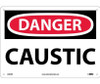 Danger Caustic 10X14 Rigid Plastic