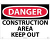 Danger: Construction Area Keep Out - 20X28 - .040 Alum - D404AD