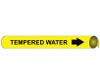 Pipemarker Precoiled - Tempered Water B/Y - Fits 3 3/8"-4 1/2" Pipe - D4104
