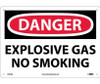 Danger: Explosive Gas No Smoking - 10X14 - .040 Alum - D434AB