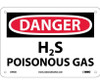 Danger: H2S Poisonous Gas - 7X10 - .040 Alum - D440A