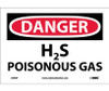 Danger: H2S Poisonous Gas - 7X10 - PS Vinyl - D440P