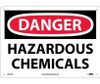 Danger: Hazardous Chemicals - 10X14 - Rigid Plastic - D441RB