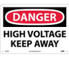 Danger: High Voltage Keep Away - 10X14 - .040 Alum - D443AB