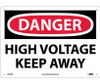 Danger High Voltage Keep Away 10X14 Rigid Plastic