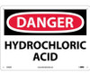 Danger: Hydrochloric Acid - 10X14 - .040 Alum - D446AB