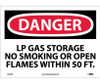 Danger: Lp Gas Storage No Smoking Or Open - 10X14 - PS Vinyl - D452PB