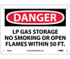 Danger: Lp Gas Storage No Smoking Or Open - 7X10 - Rigid Plastic - D452R