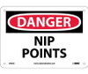 Danger: Nip Points - 7X10 - Rigid Plastic - D455R