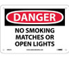 Danger: No Smoking Matches Or Open Lights - 7X10 - .040 Alum - D457A