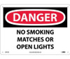 Danger: No Smoking Matches Or Open Lights - 10X14 - .040 Alum - D457AB