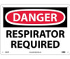 Danger Respirator Required 10X14 Rigid Plastic