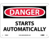 Danger: Starts Automatically - 7X10 - Rigid Plastic - D465R