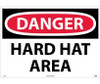 Danger: Hard Hat Area - 20X28 - .040 Alum - D46AD