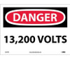 Danger: 13 -200 Volts - 10X14 - PS Vinyl - D473PB