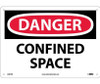 Danger Confined Space 10X14 Rigid Plastic