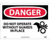 Danger: Do Not Operate Without Guards In Place - Graphic - 10X14 - PS Vinyl - D505PB