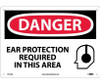Danger: Ear Protection Required In This Area - Graphic - 10X14 - .040 Alum - D513AB