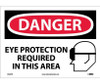 Danger: Eye Protection Required In This Area - Graphic - 10X14 - PS Vinyl - D526PB