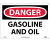 Danger: Gasoline And Oil - 10X14 - .040 Alum - D541AB