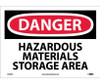 Danger: Hazardous Materials Storage Area - 10X14 - PS Vinyl - D548PB