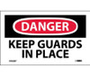 Danger: Keep Guards In Place - 3X5 - PS Vinyl - Pack of 5 - D566AP