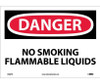 Danger: No Smoking Flammable Liquids - 10X14 - PS Vinyl - D588PB