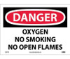 Danger: Oxygen No Smoking No Open Flames - 10X14 - PS Vinyl - D597PB