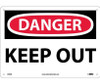 Danger: Keep Out - 10X14 - .040 Alum - D59AB