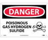 Danger: Poisonous Gas Hydrogen Sulfide - 10X14 - .040 Alum - D602AB