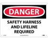 Danger: Safety Harness And Lifeline Required - 10X14 - .040 Alum - D611AB