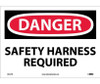 Danger: Safety Harness Required - 10X14 - PS Vinyl - D612PB