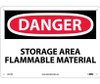 Danger: Storage Area Flammable Material - 10X14 - .040 Alum - D615AB