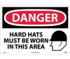 Danger: Hard Hats Must Be Worn In This Area - Graphic - 14X20 - .040 Alum - D633AC